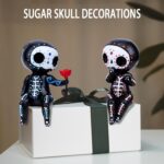 Sugar Skull Couple Statue, Sugar Skull Sugar Skull Couple Statue, Sugar Skull Figurine